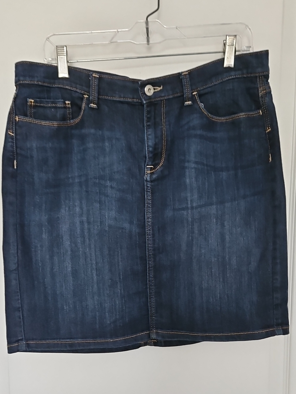 Banana Republic Factory Dark Blue Denim Mini Skirt, 12